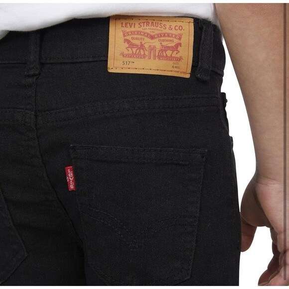 Levi's Boys (Black) 517 BootCut Jeans Size 16‎ Regular 28x30 Zip Fly - Picture 8 of 10
